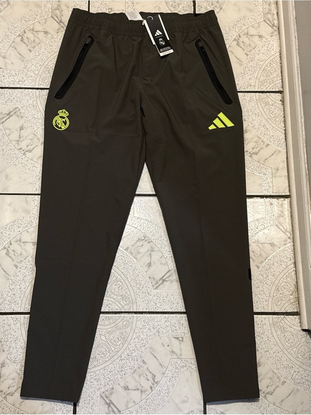 New Adidas Real Madrid Tiro 25 Competition Vis Tech Pants Mens Size Large JV5321